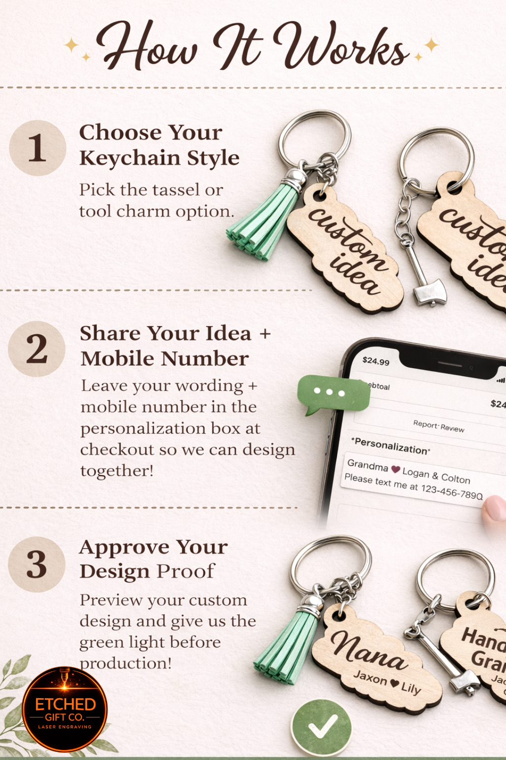 Custom Wooden Keychain
