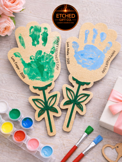 Mother’s Day Handprint Flower Sign | Kids DIY Craft Gift