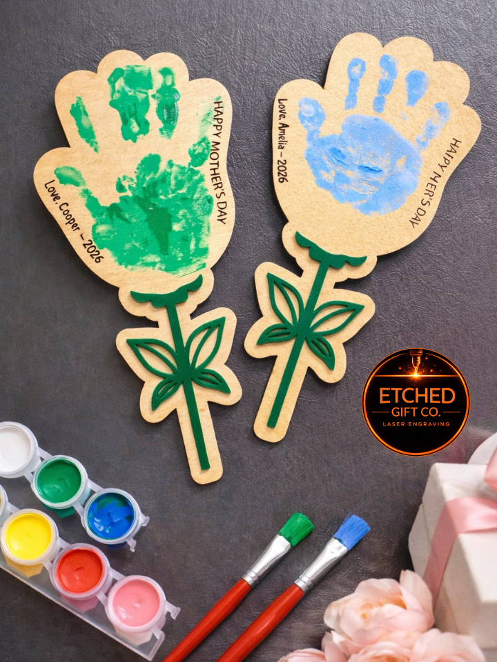 Mother’s Day Handprint Flower Sign | Kids DIY Craft Gift