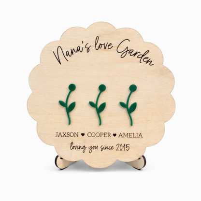 Garden Sign | Kids Handprint Flower Keepsake | Grandparents Flower Keepsake