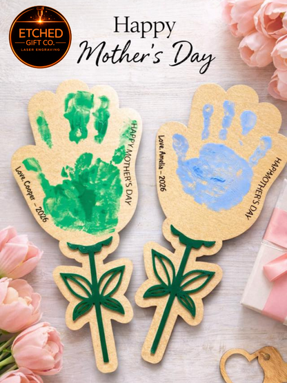 Mother’s Day Handprint Flower Sign | Kids DIY Craft Gift