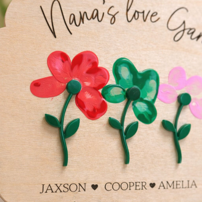 Garden Sign | Kids Handprint Flower Keepsake | Grandparents Flower Keepsake