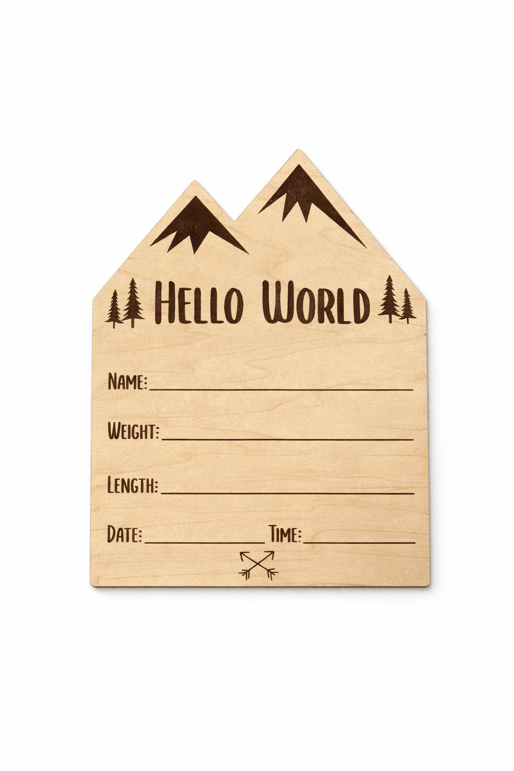 Hello World Birth Stats | Baby Announcement Sign
