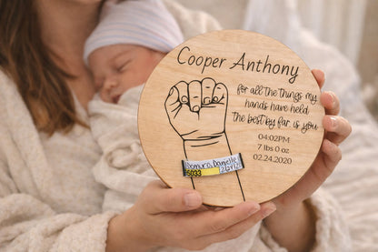 Baby Hand Keepsake Sign