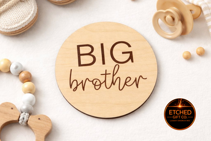 Big Sister or Big Brother Announcement Sign | Pregnancy Reveal