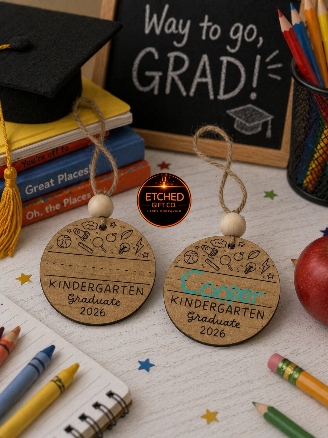 Kindergarten Graduation Keepsake – Ornament or Breakaway Lanyard