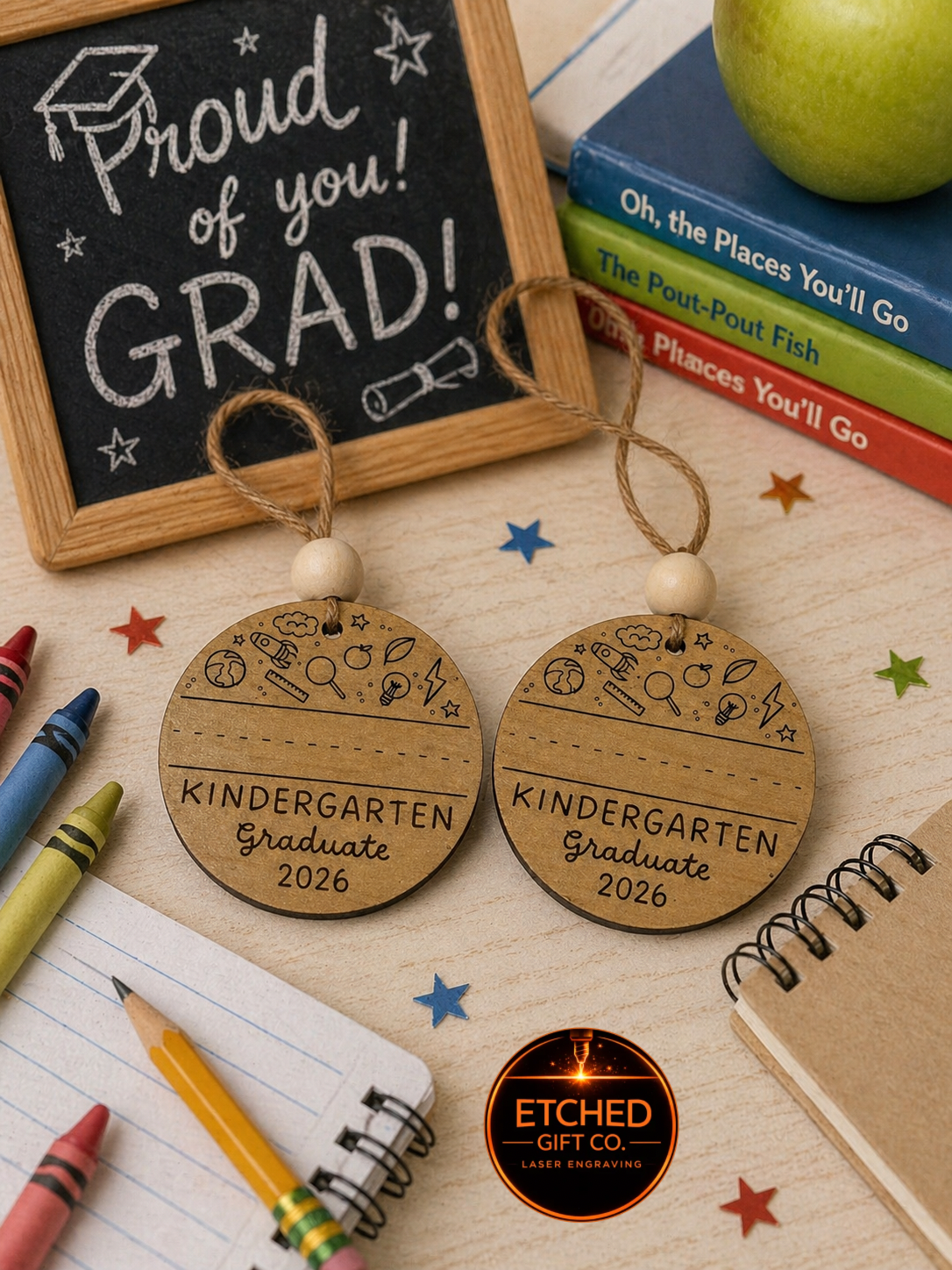 Kindergarten Graduation Keepsake – Ornament or Breakaway Lanyard
