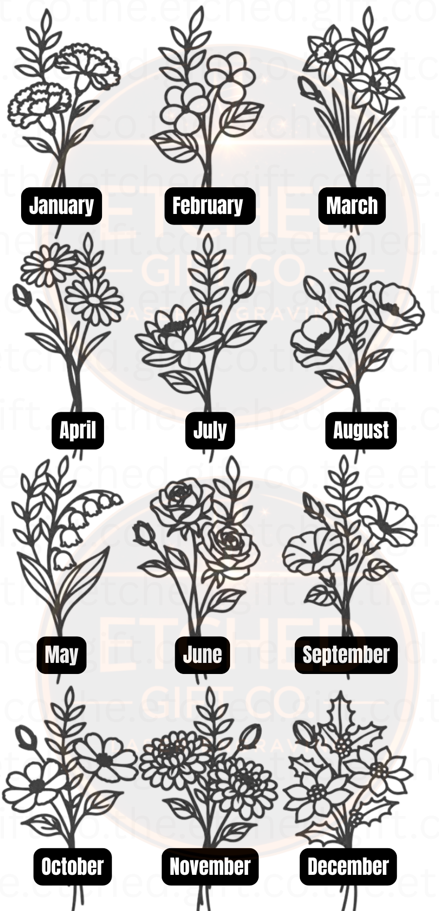 Garden Personalized Birth Flower Sign