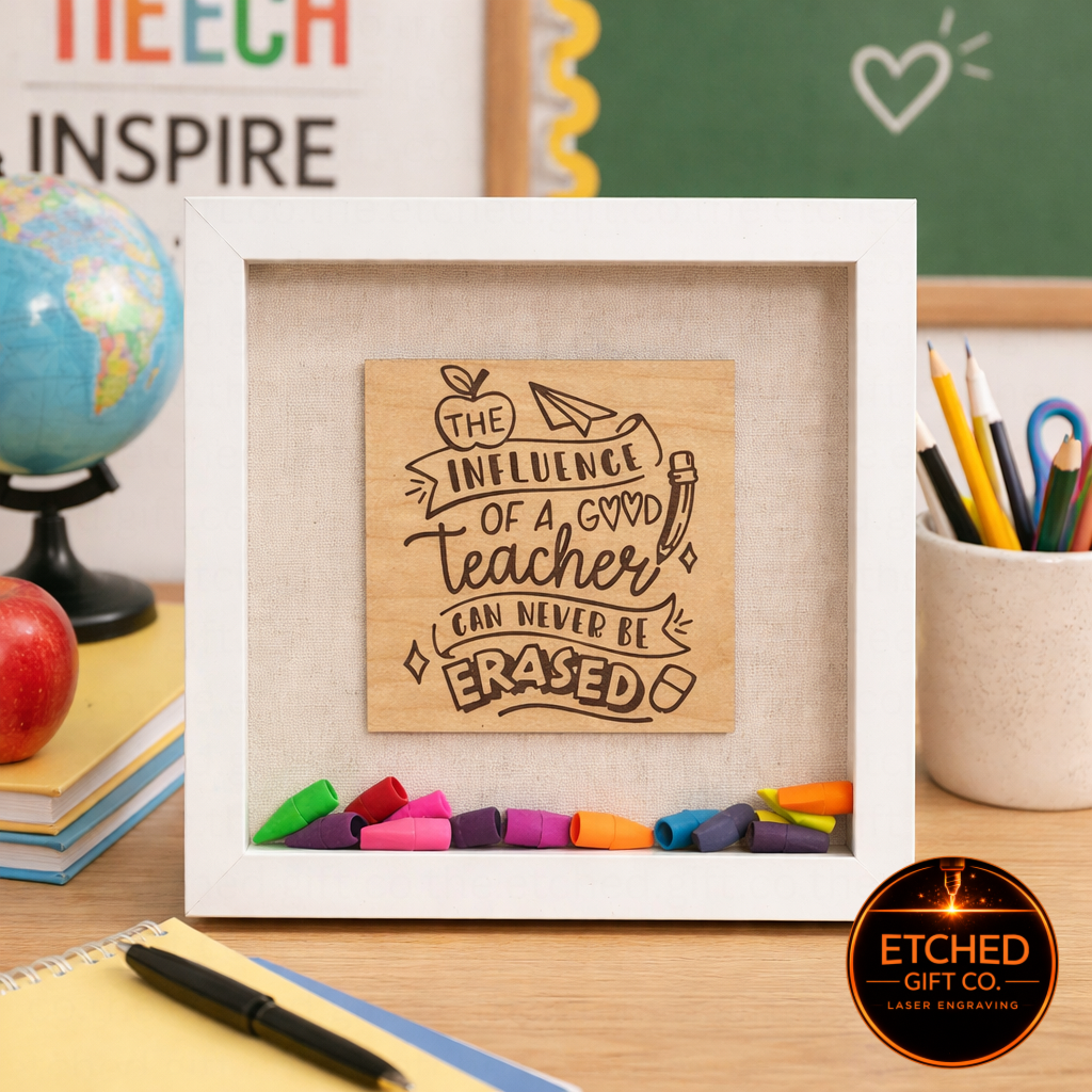 Personalized Teacher Shadow Box Gift | Custom Teacher Appreciation Keepsake | End of Year Teacher Gift
