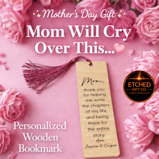 Mother’s Day Bookmark | Engraved Wooden Bookmark Gift