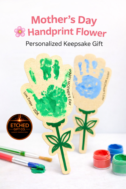 Mother’s Day Handprint Flower Sign | Kids DIY Craft Gift
