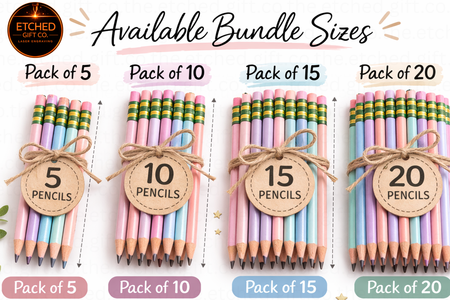 Pastel Name Pencils - Personalized